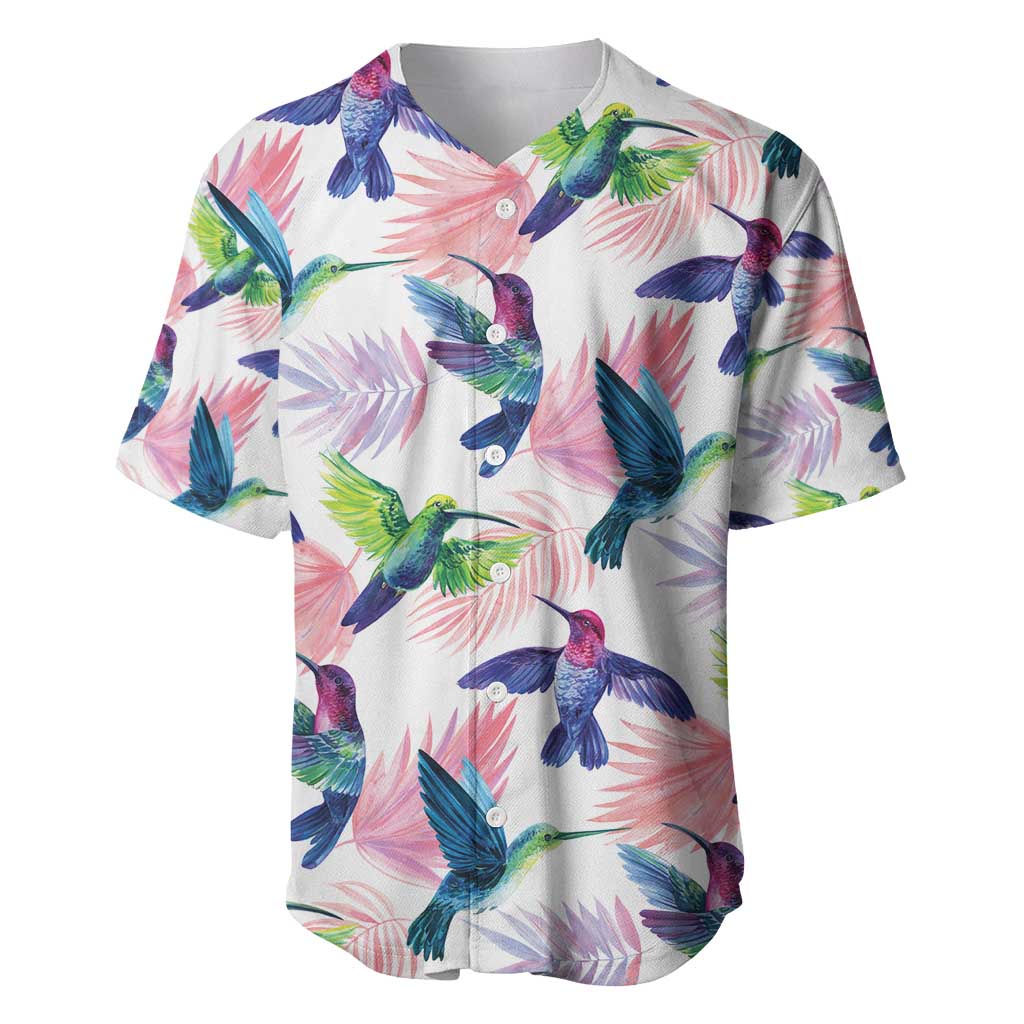 Hummingbirds Colorful Baseball Jersey Unique Stylized - Wonder Print Shop