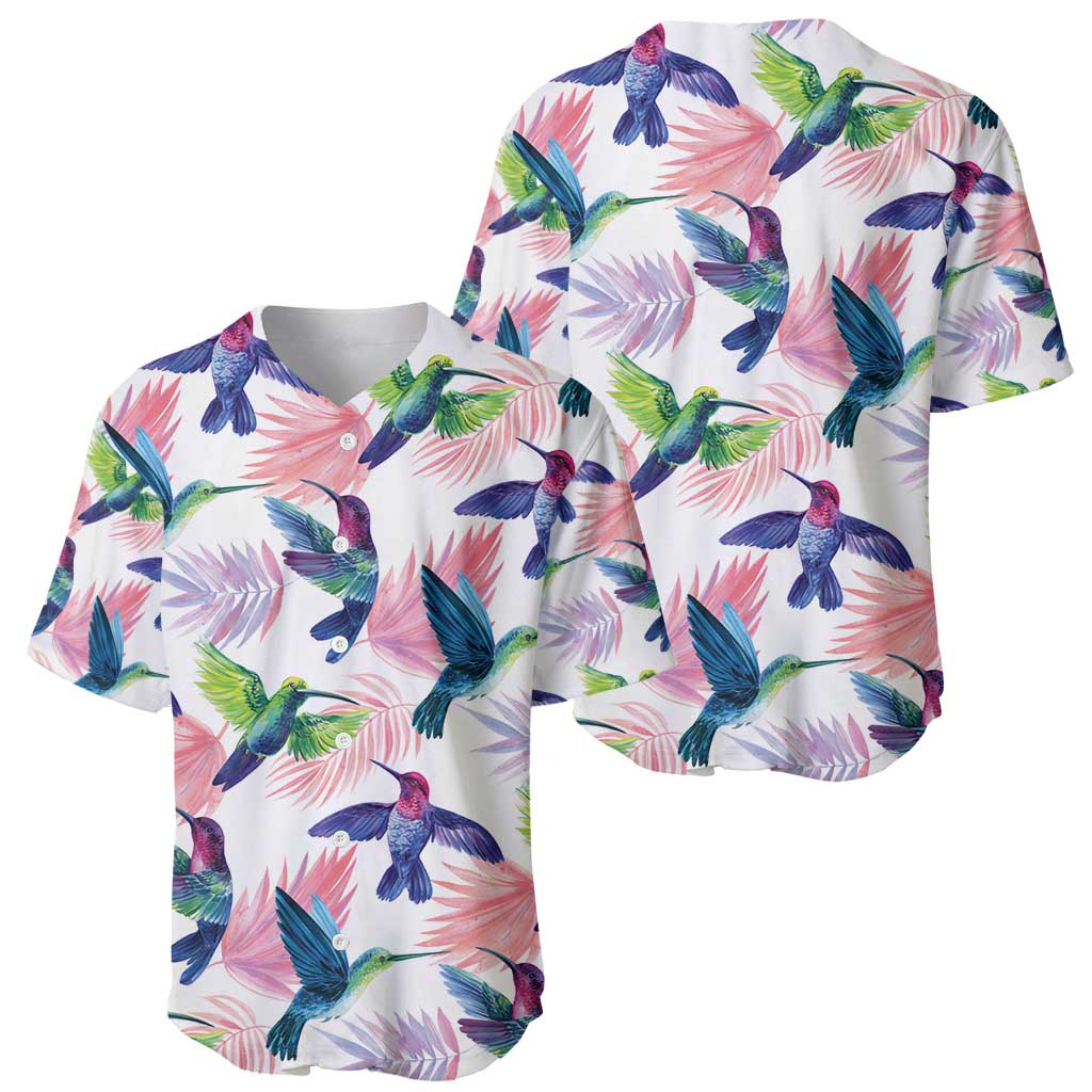 Hummingbirds Colorful Baseball Jersey Unique Stylized - Wonder Print Shop