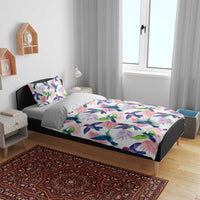 Hummingbirds Colorful Bedding Set Unique Stylized - Wonder Print Shop