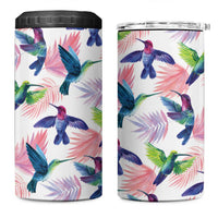 Hummingbirds Colorful 4 in 1 Can Cooler Tumbler Unique Stylized - Wonder Print Shop