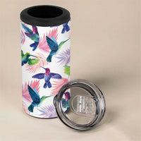 Hummingbirds Colorful 4 in 1 Can Cooler Tumbler Unique Stylized - Wonder Print Shop