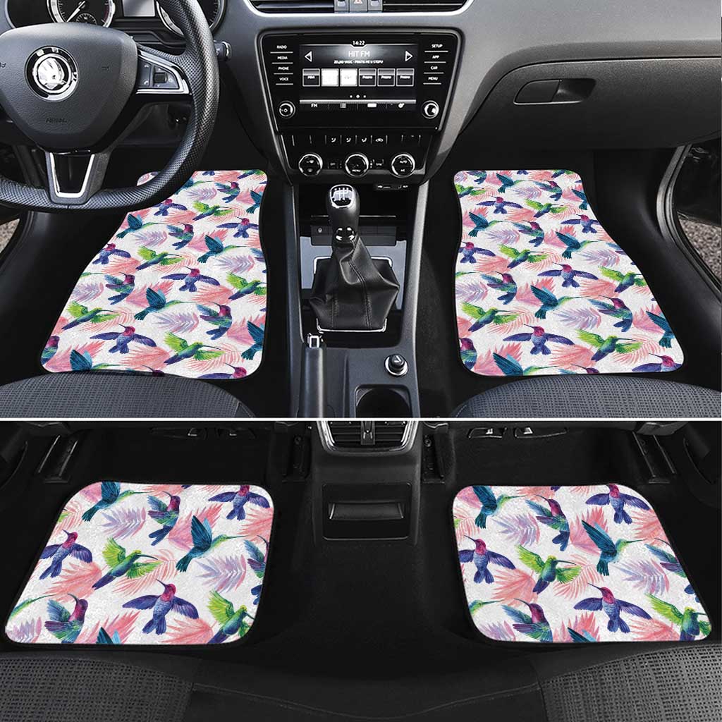 Hummingbirds Colorful Car Mats Unique Stylized - Wonder Print Shop
