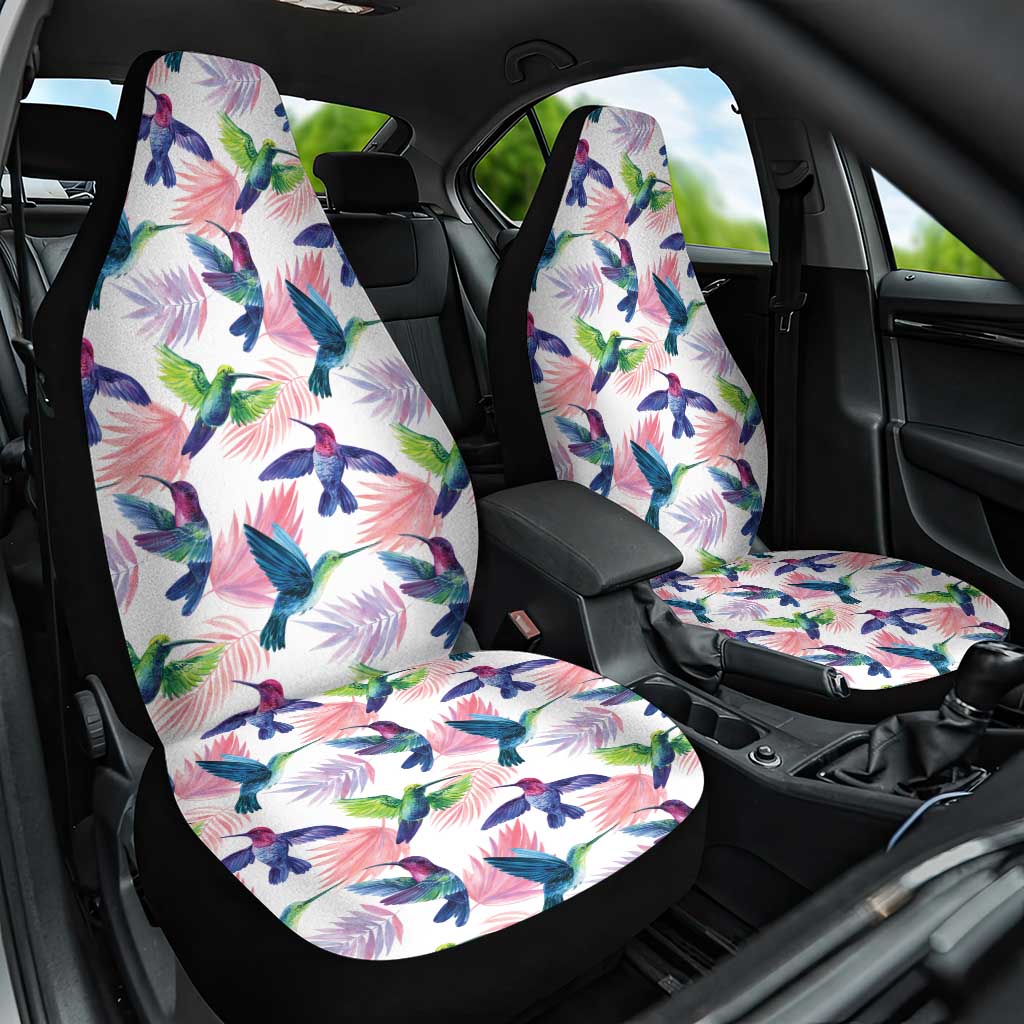 Hummingbirds Colorful Car Seat Cover Unique Stylized - Wonder Print Shop
