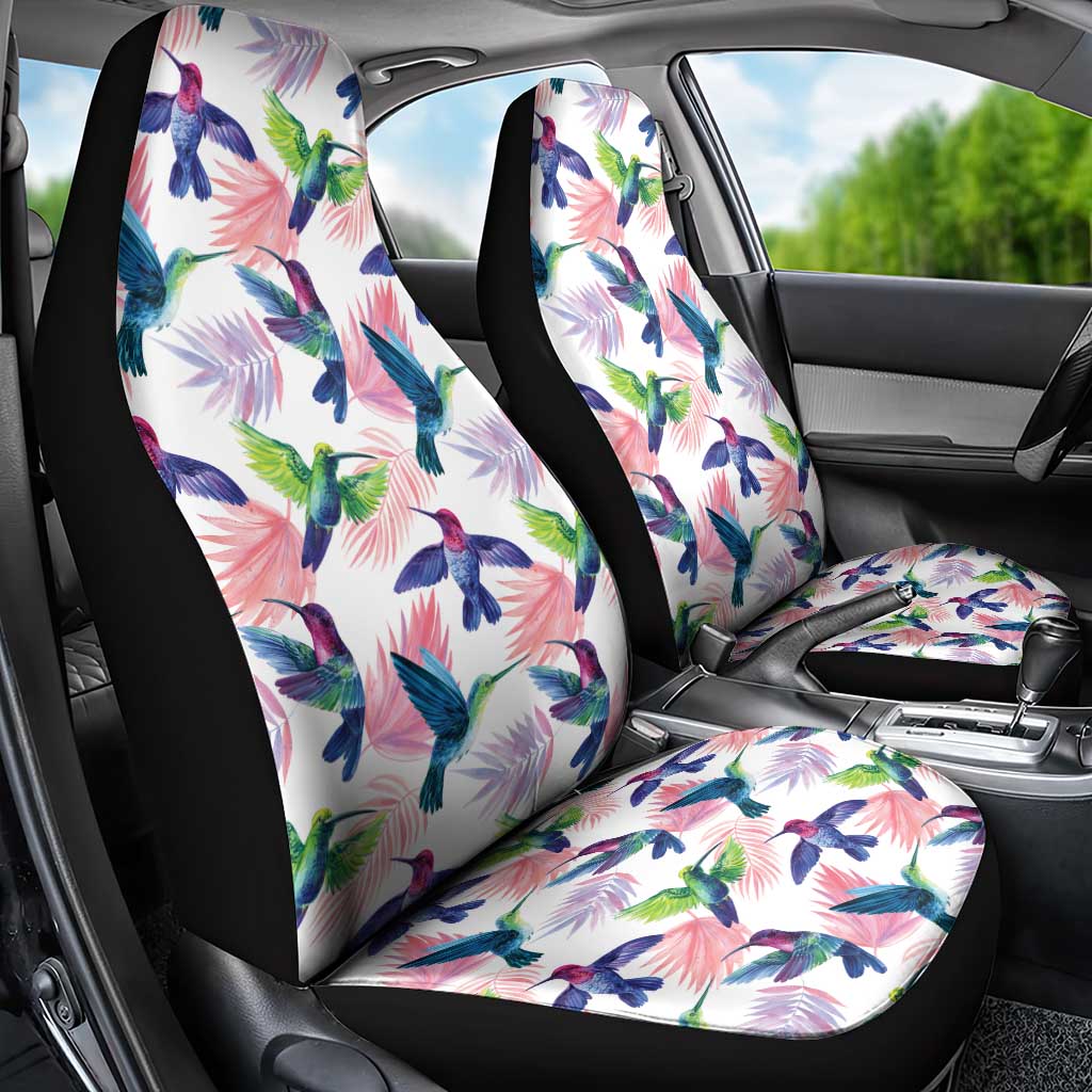 Hummingbirds Colorful Car Seat Cover Unique Stylized - Wonder Print Shop