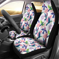 Hummingbirds Colorful Car Seat Cover Unique Stylized - Wonder Print Shop