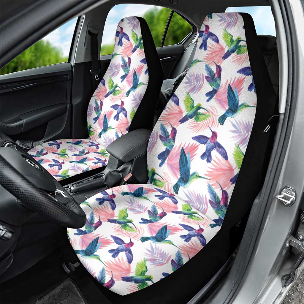 Hummingbirds Colorful Car Seat Cover Unique Stylized - Wonder Print Shop