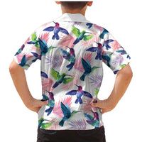 Hummingbirds Colorful Family Matching Mermaid Dress and Hawaiian Shirt Unique Stylized - Wonder Print Shop
