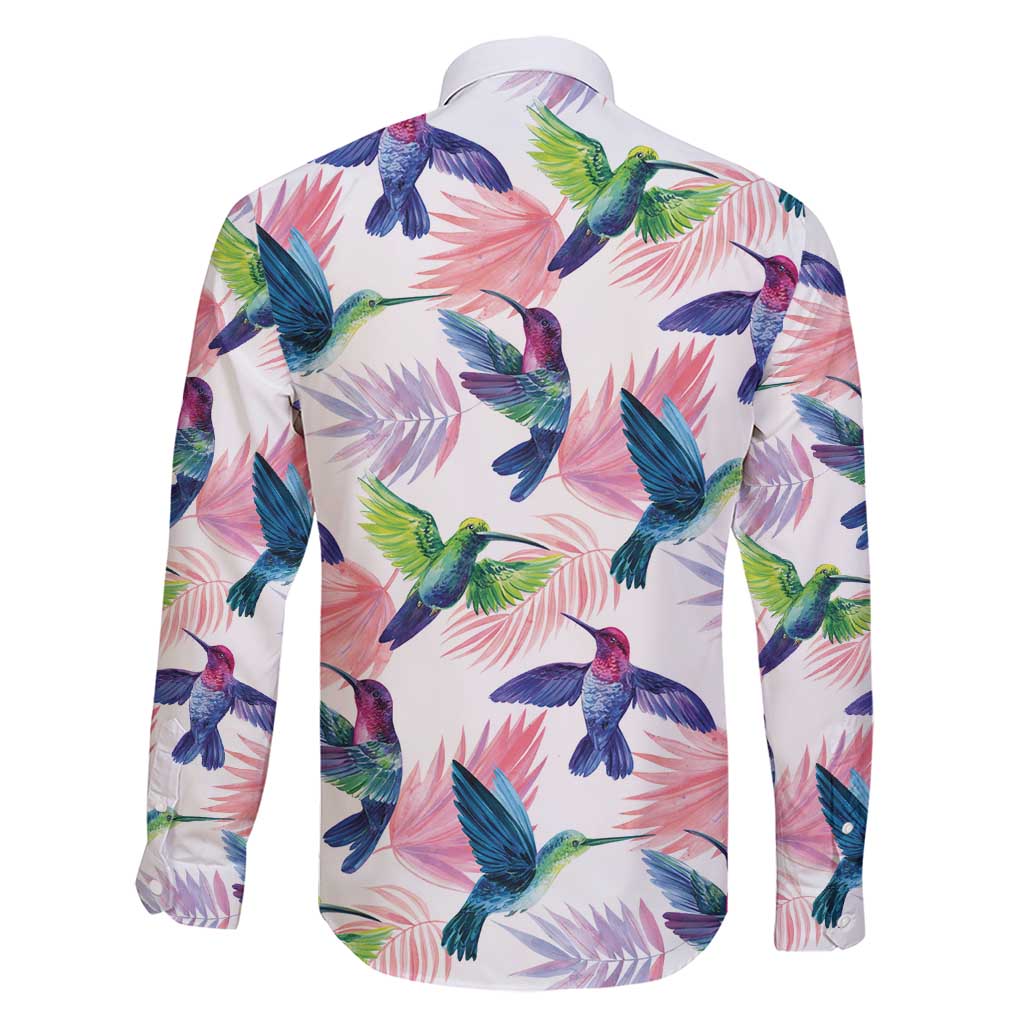Hummingbirds Colorful Family Matching Short Sleeve Bodycon Dress and Hawaiian Shirt Unique Stylized - Wonder Print Shop