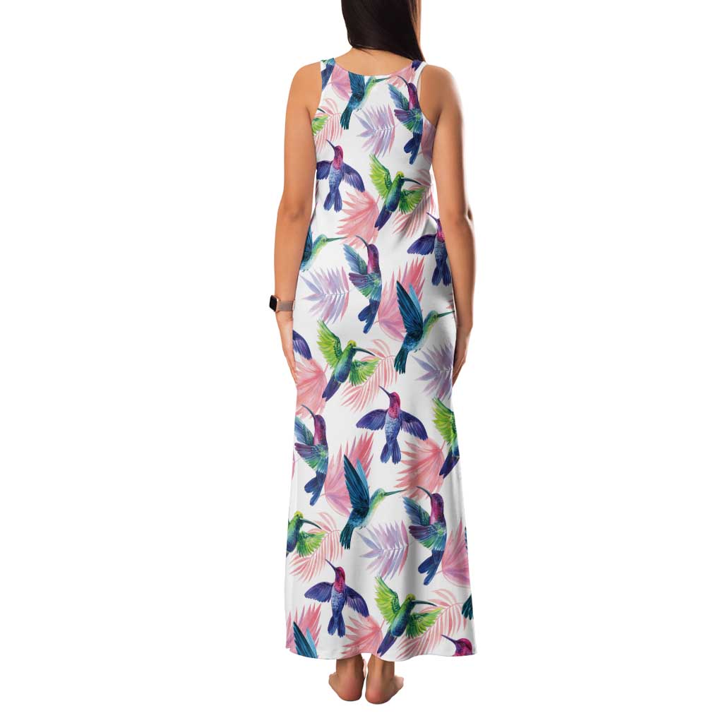 Hummingbirds Colorful Family Matching Tank Maxi Dress and Hawaiian Shirt Unique Stylized - Wonder Print Shop