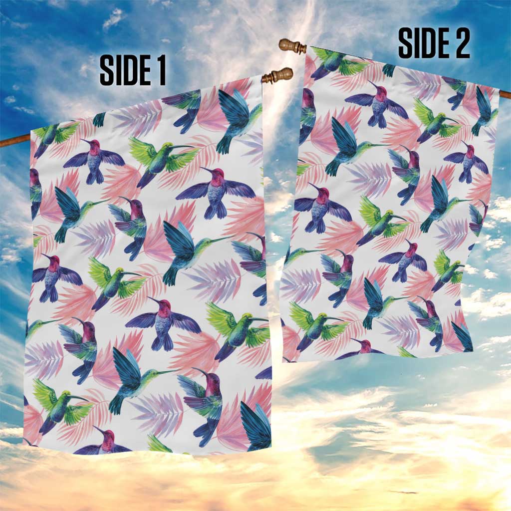Hummingbirds Colorful Garden Flag Unique Stylized - Wonder Print Shop