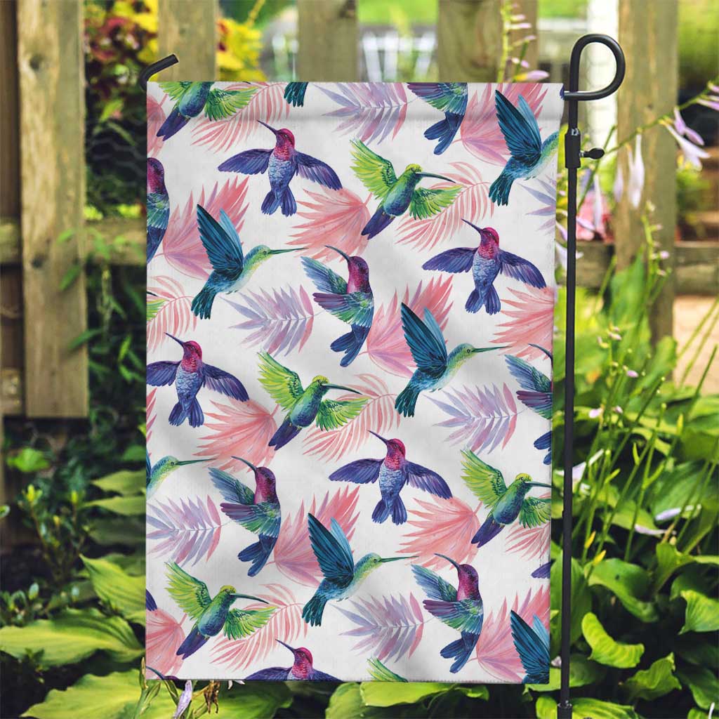 Hummingbirds Colorful Garden Flag Unique Stylized - Wonder Print Shop