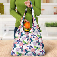 Hummingbirds Colorful Grocery Bag Unique Stylized - Wonder Print Shop