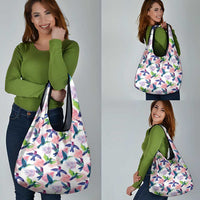 Hummingbirds Colorful Grocery Bag Unique Stylized - Wonder Print Shop