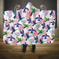 Hummingbirds Colorful Hooded Blanket Unique Stylized - Wonder Print Shop