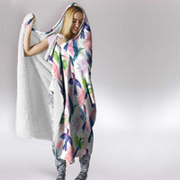 Hummingbirds Colorful Hooded Blanket Unique Stylized - Wonder Print Shop