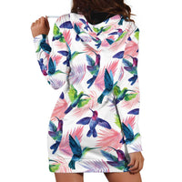 Hummingbirds Colorful Hoodie Dress Unique Stylized - Wonder Print Shop