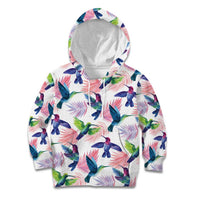 Hummingbirds Colorful Kid Hoodie Unique Stylized - Wonder Print Shop