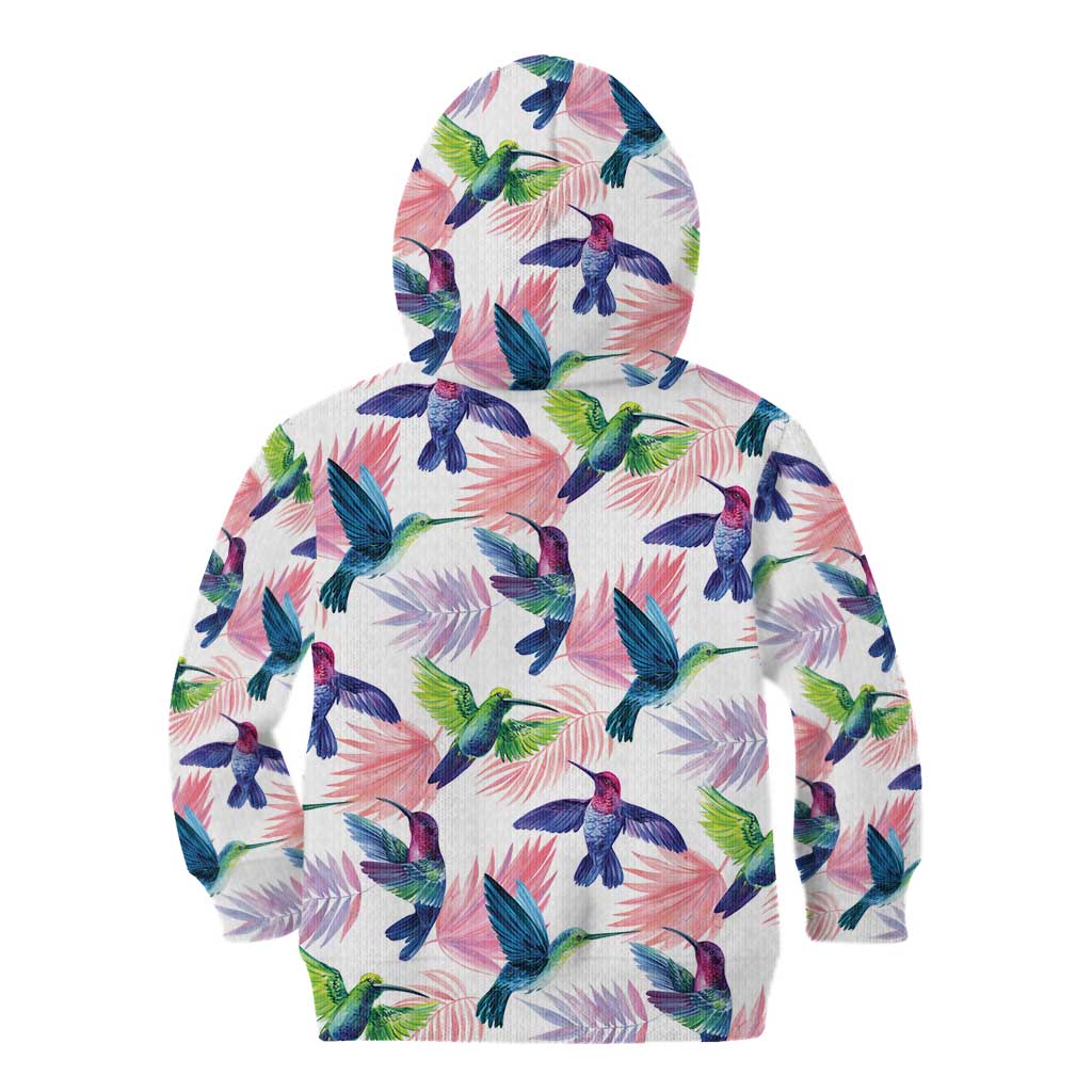 Hummingbirds Colorful Kid Hoodie Unique Stylized - Wonder Print Shop