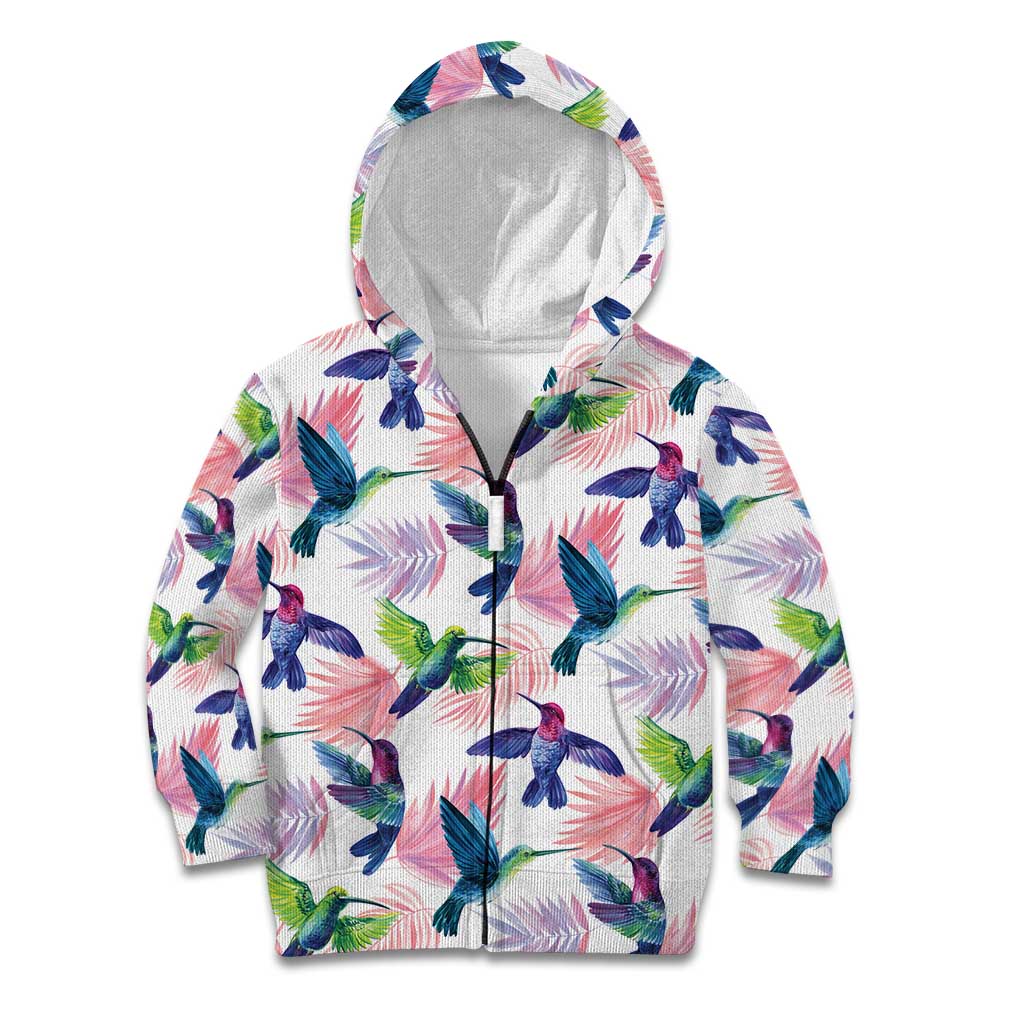 Hummingbirds Colorful Kid Hoodie Unique Stylized - Wonder Print Shop