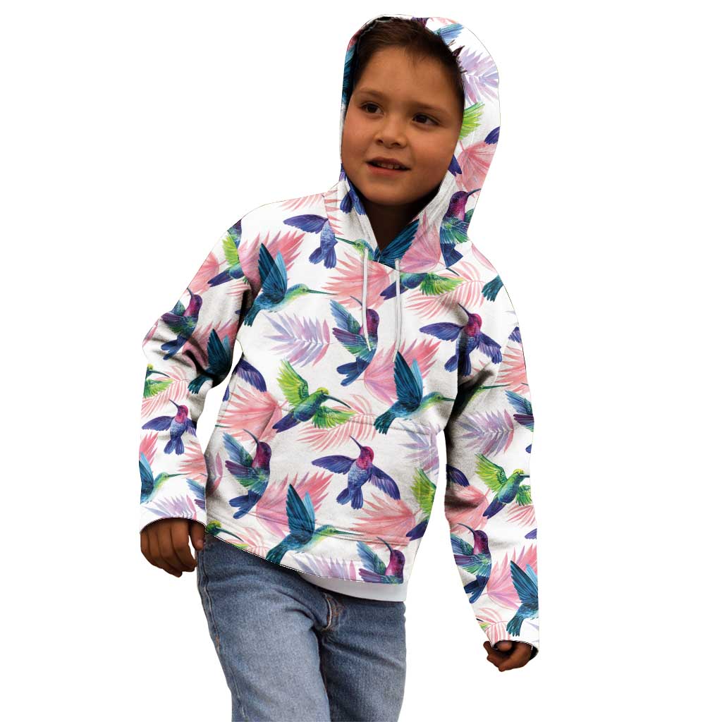 Hummingbirds Colorful Kid Hoodie Unique Stylized - Wonder Print Shop