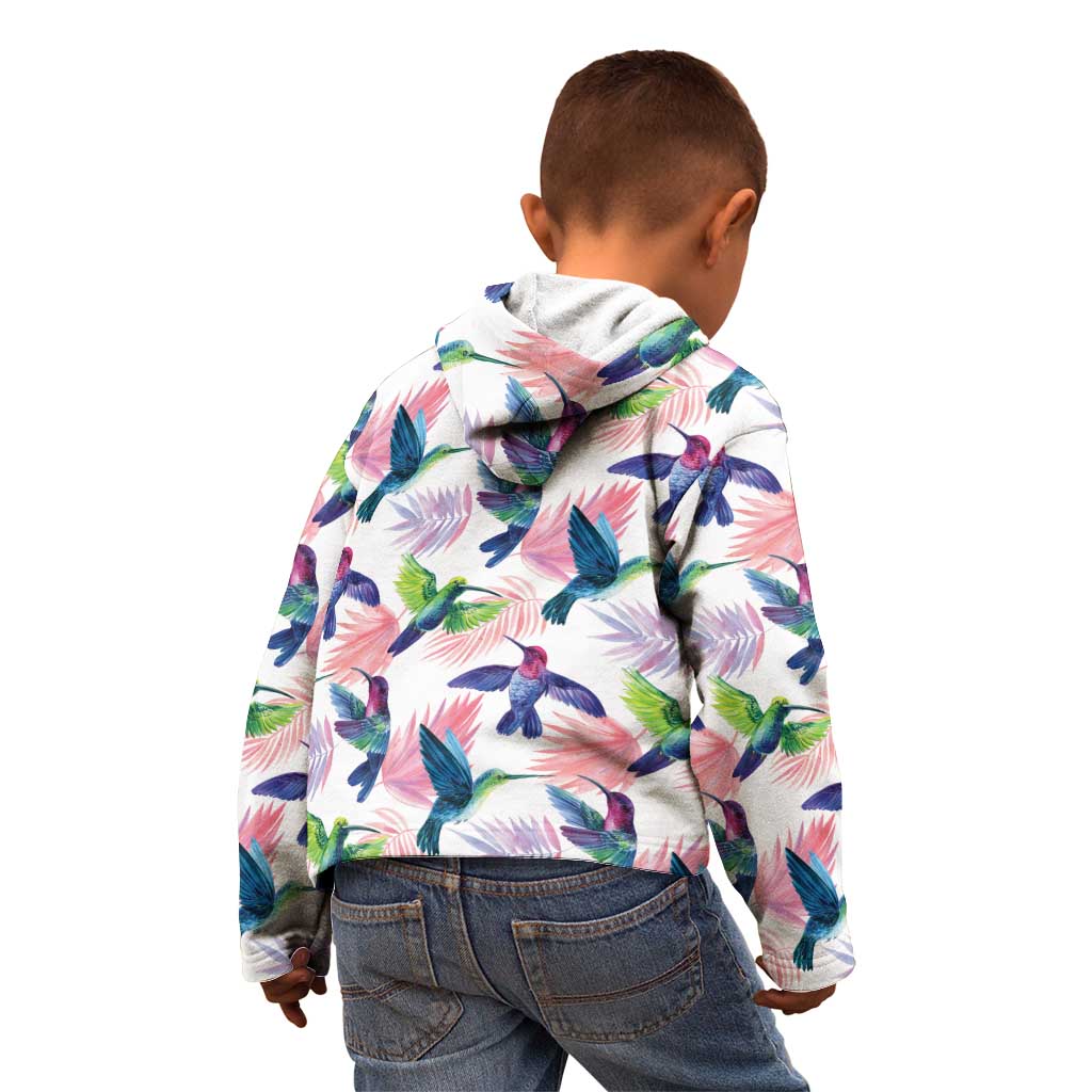 Hummingbirds Colorful Kid Hoodie Unique Stylized - Wonder Print Shop
