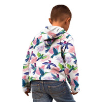 Hummingbirds Colorful Kid Hoodie Unique Stylized - Wonder Print Shop