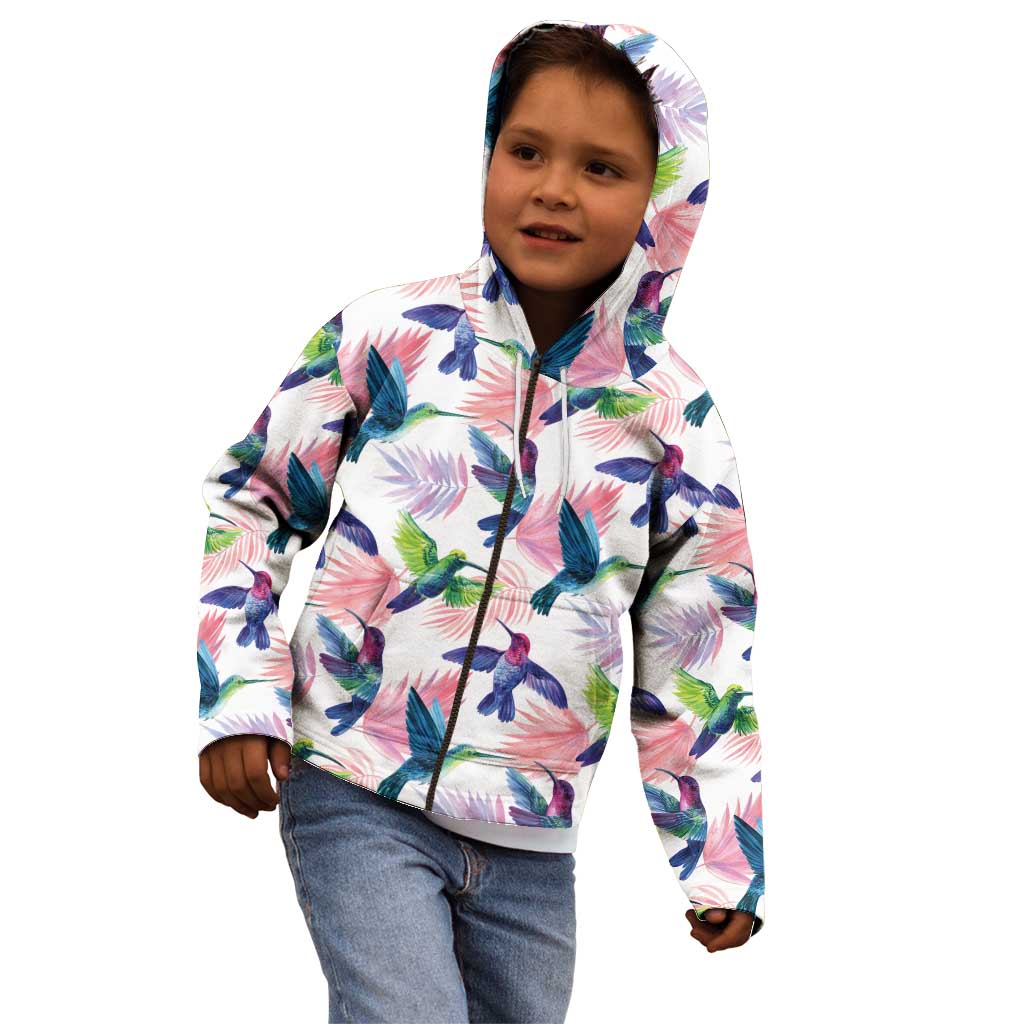 Hummingbirds Colorful Kid Hoodie Unique Stylized - Wonder Print Shop