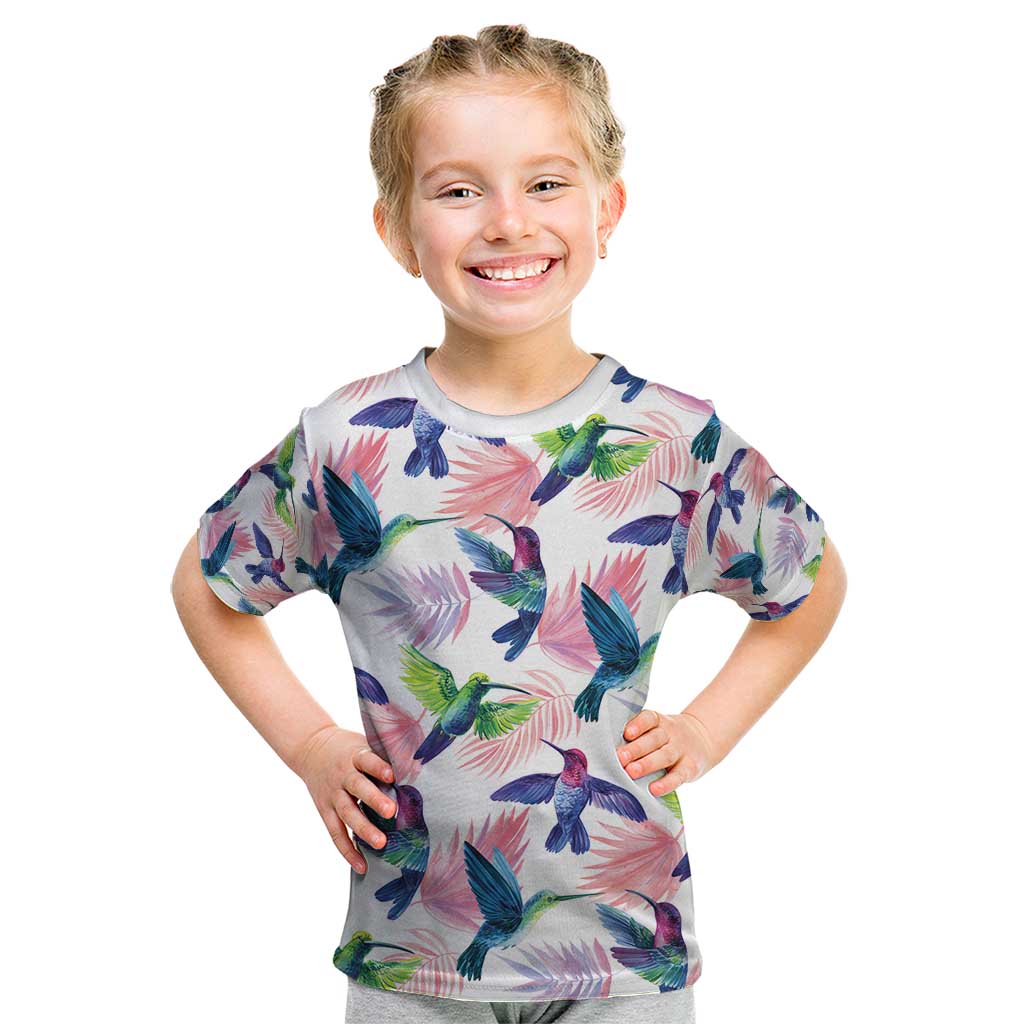Hummingbirds Colorful Kid T Shirt Unique Stylized - Wonder Print Shop