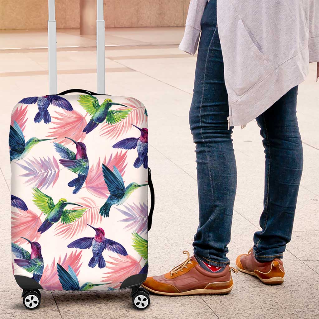 Hummingbirds Colorful Luggage Cover Unique Stylized - Wonder Print Shop