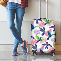 Hummingbirds Colorful Luggage Cover Unique Stylized - Wonder Print Shop