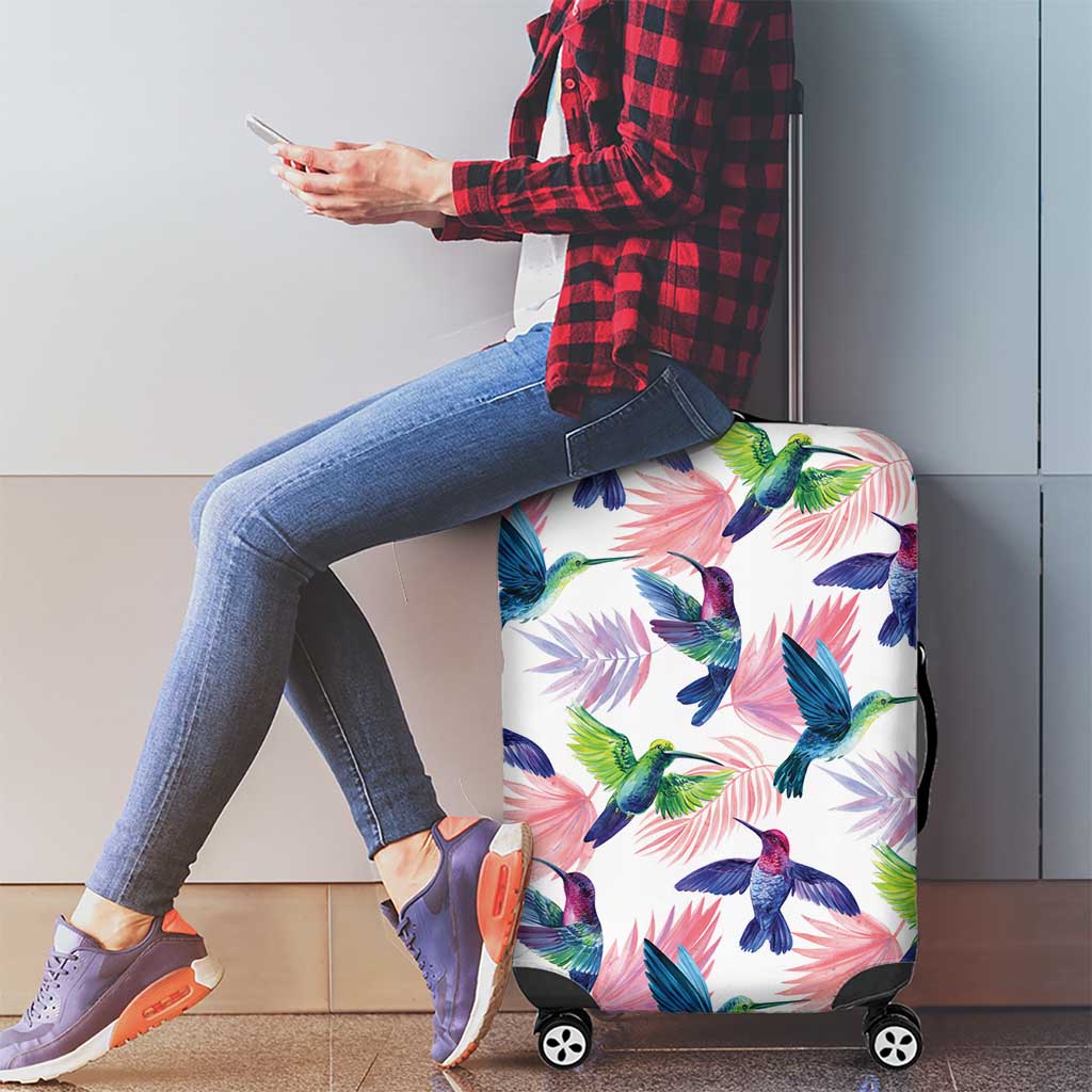 Hummingbirds Colorful Luggage Cover Unique Stylized - Wonder Print Shop