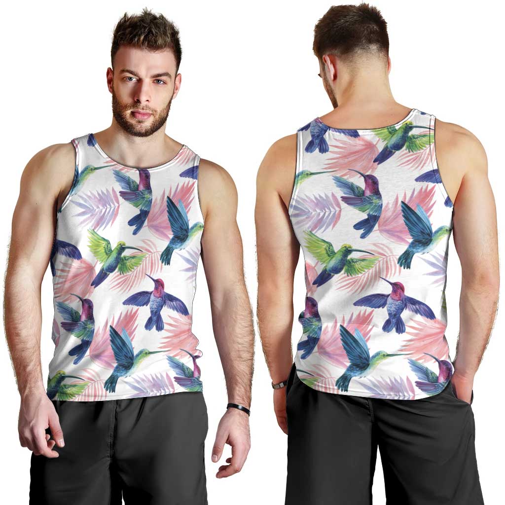 Hummingbirds Colorful Men Tank Top Unique Stylized - Wonder Print Shop
