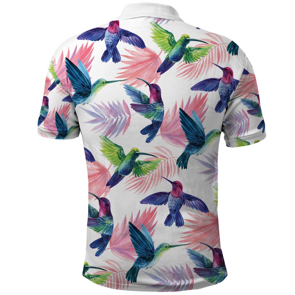 Hummingbirds Colorful Polo Shirt Unique Stylized - Wonder Print Shop