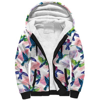 Hummingbirds Colorful Sherpa Hoodie Unique Stylized - Wonder Print Shop