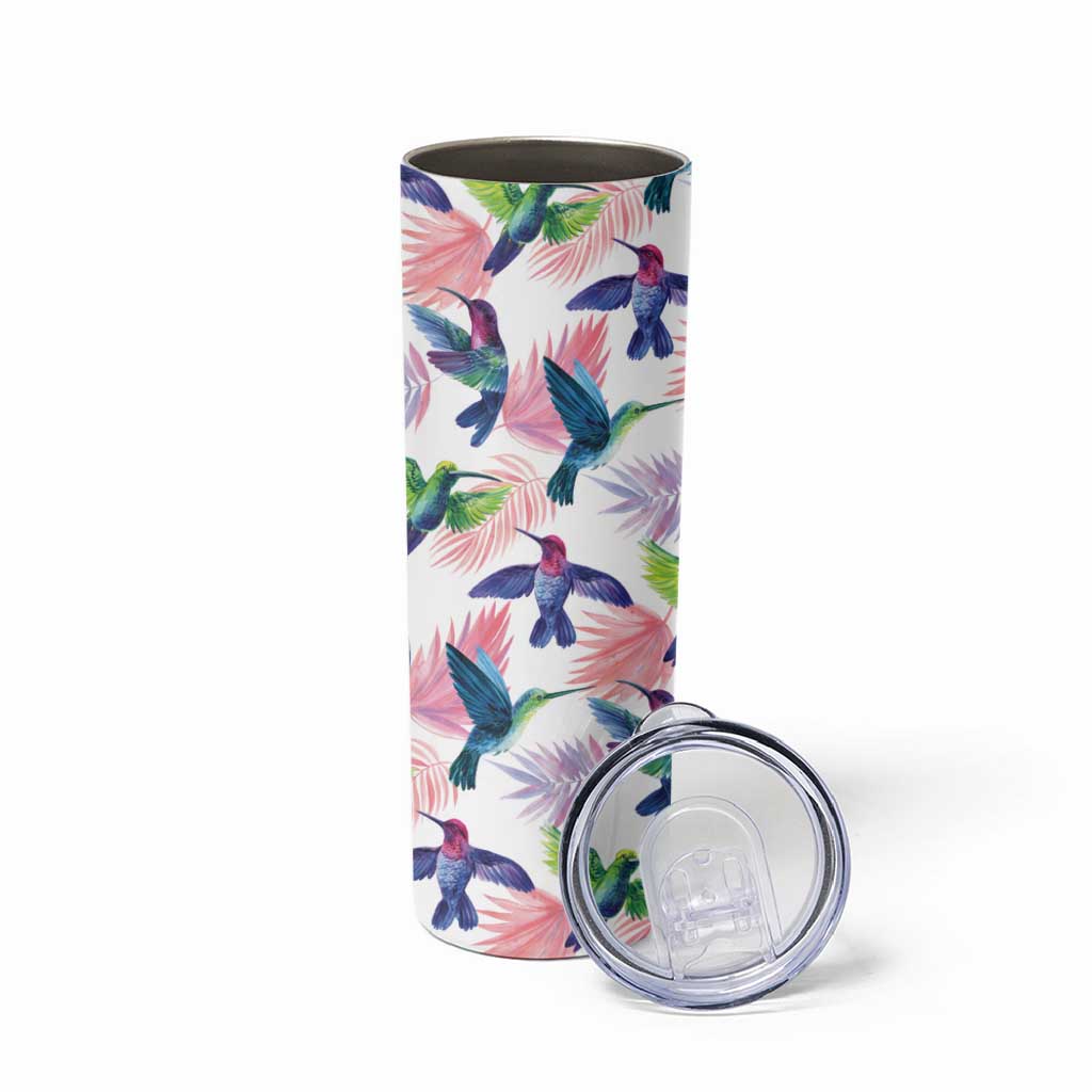 Hummingbirds Colorful Skinny Tumbler Unique Stylized - Wonder Print Shop