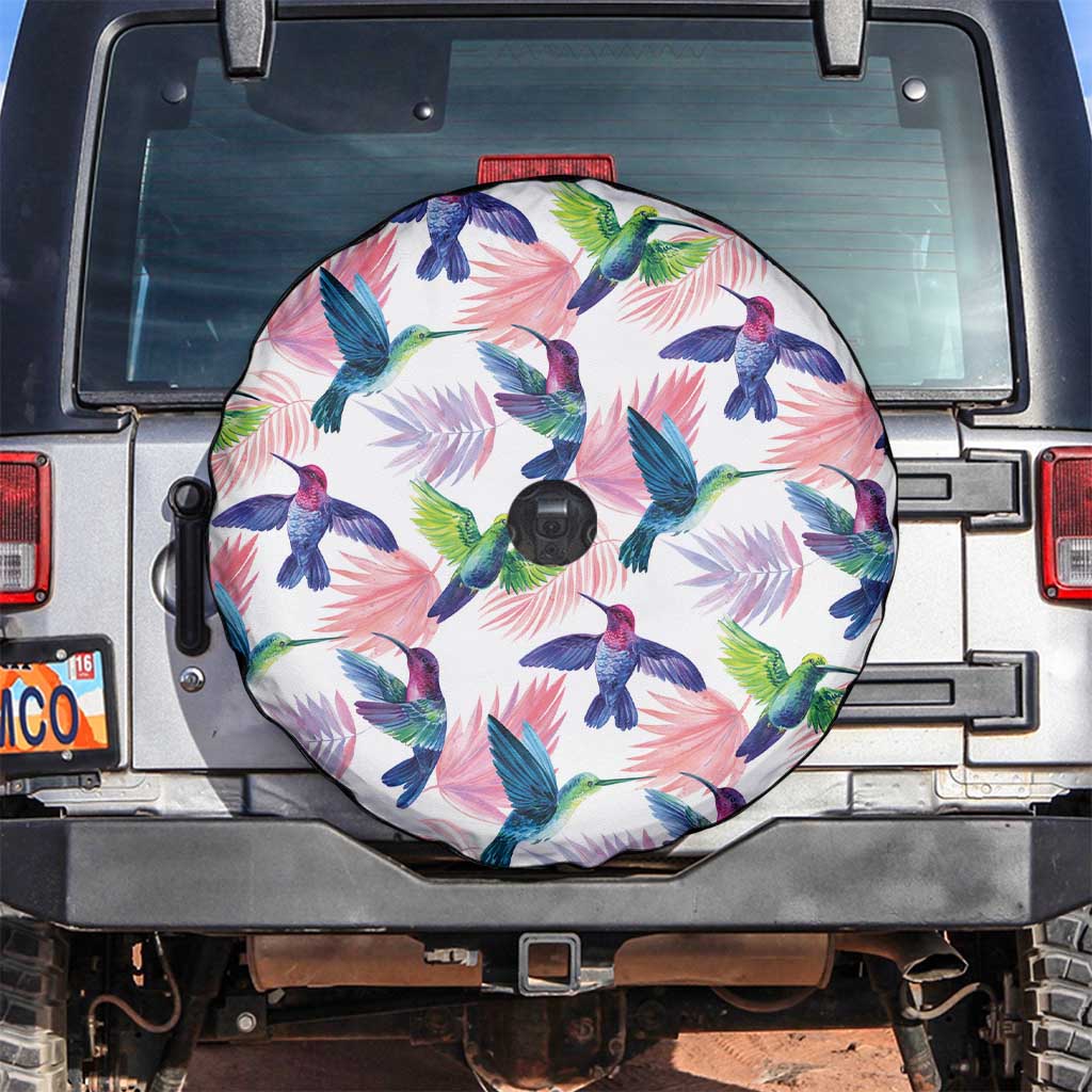 Hummingbirds Colorful Spare Tire Cover Unique Stylized - Wonder Print Shop