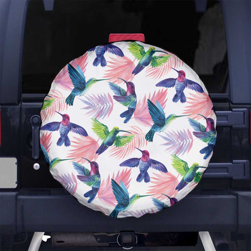 Hummingbirds Colorful Spare Tire Cover Unique Stylized - Wonder Print Shop