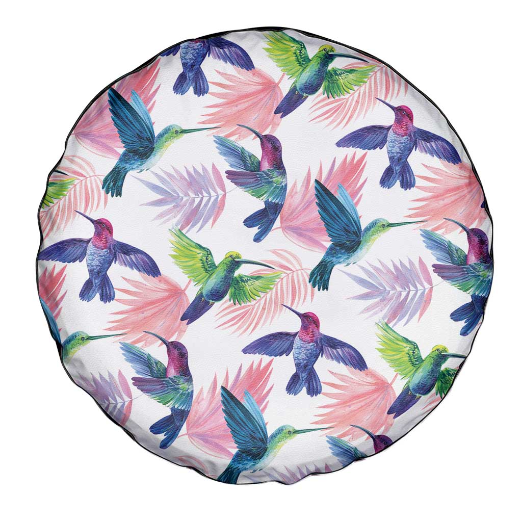 Hummingbirds Colorful Spare Tire Cover Unique Stylized - Wonder Print Shop
