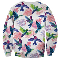 Hummingbirds Colorful Sweatshirt Unique Stylized - Wonder Print Shop