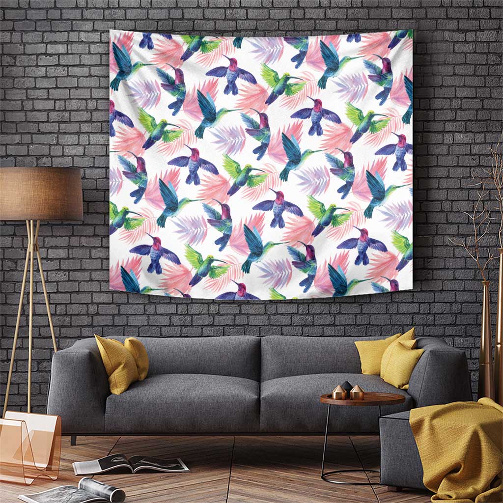 Hummingbirds Colorful Tapestry Unique Stylized - Wonder Print Shop