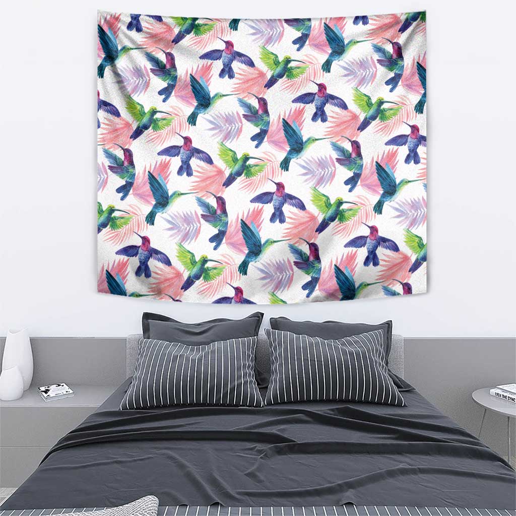 Hummingbirds Colorful Tapestry Unique Stylized - Wonder Print Shop