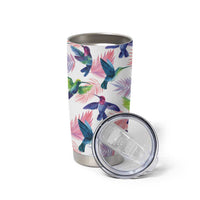 Hummingbirds Colorful Tumbler Cup Unique Stylized - Wonder Print Shop