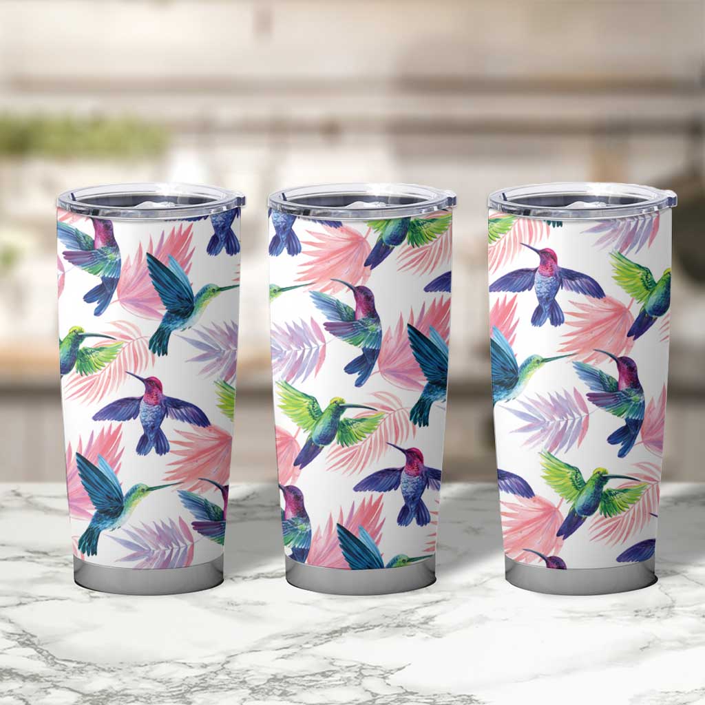 Hummingbirds Colorful Tumbler Cup Unique Stylized - Wonder Print Shop