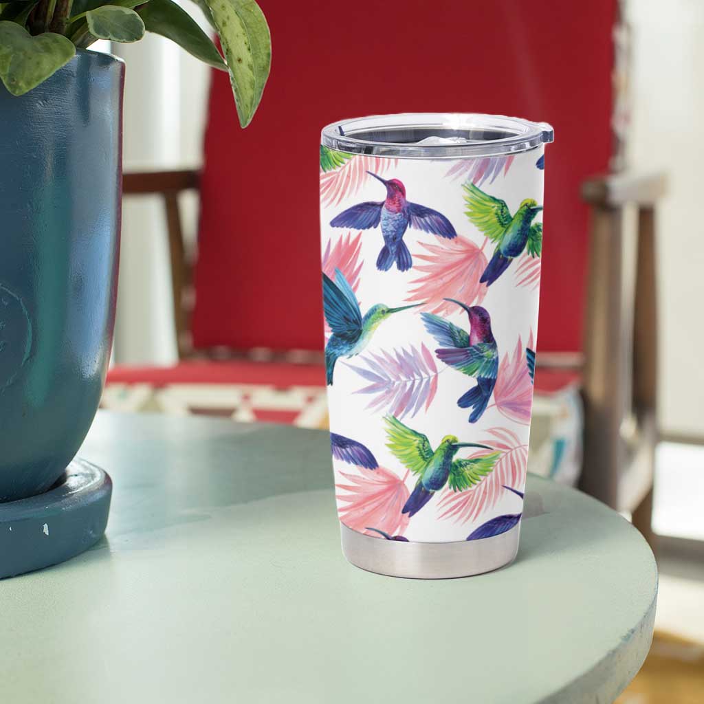 Hummingbirds Colorful Tumbler Cup Unique Stylized - Wonder Print Shop
