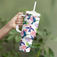 Hummingbirds Colorful Tumbler With Handle Unique Stylized - Wonder Print Shop