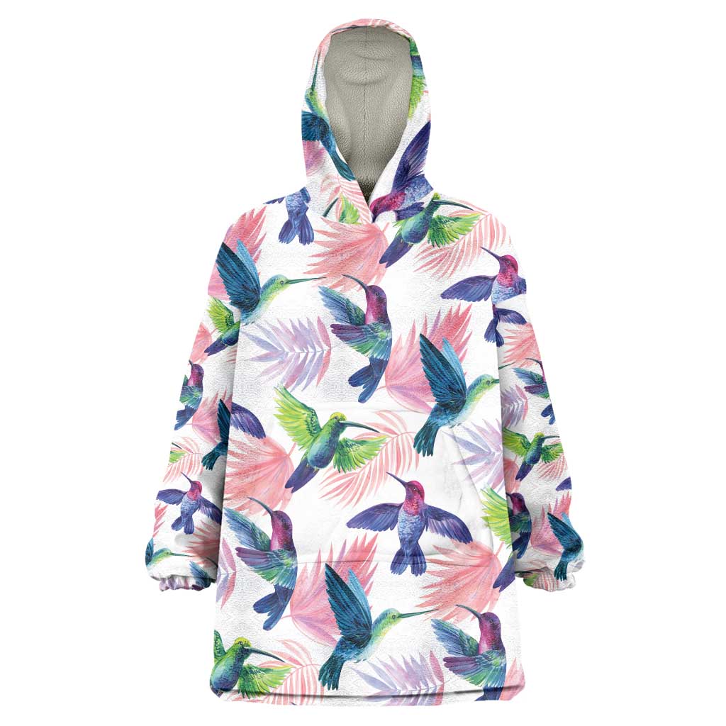 Hummingbirds Colorful Wearable Blanket Hoodie Unique Stylized - Wonder Print Shop