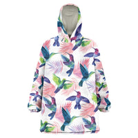 Hummingbirds Colorful Wearable Blanket Hoodie Unique Stylized - Wonder Print Shop