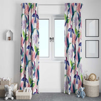 Hummingbirds Colorful Window Curtain Unique Stylized - Wonder Print Shop