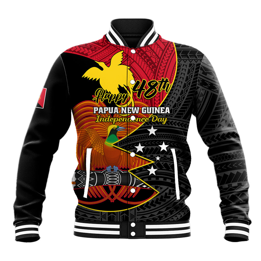 Papua New Guinea Independence Day Baseball Jacket Happy PNG 48th Anniversary - Wonder Print Shop