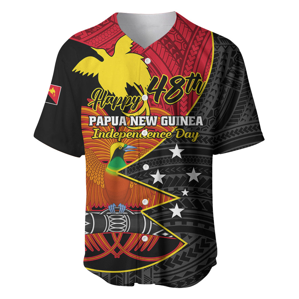 Papua New Guinea Independence Day Baseball Jersey Happy PNG 48th Anniversary - Wonder Print Shop